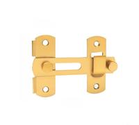 HpLive Verrouillage de porte, verrou de porte à 180° avec plaque de base robuste pour portes en bois, barrières métalliques (doré)