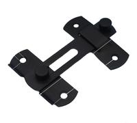 HpLive Verrouillage de porte, verrou de porte à 180 ° avec plaque de base robuste pour portes en bois, barrières métalliques (noir)