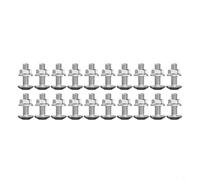 HpLive Vis de serrure, 20 pièces. Vis à tête plate Ensemble d'écrous à bride en acier au carbone zingu e résistance 4,8, M5/M6 pour montage de meubles (M6 x 40)