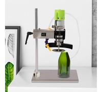 HpLNDas Coupe-Bouteille éLectrique en Verre, Coupe-Verre pour Bouteilles 150 W, 6 000 TR/Min, avec 3 Lames De Scie, Outil De Coupe pour Bouteilles De Vin, Verre De Mer, Bricolage, Pot De Fleurs