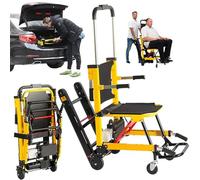 HpLNDas Monte Escalier électrique Fauteuil Roulant Vitesse Réglable Pliable Léger Diable Escalier, sur Chenilles, Aide à Marche pour Adultes Handicapés,Personnes âgées, Capacité De Charge De 165 Kg