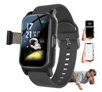 HpLNDas Montre Connectée avec Détection De Chute, Téléalarme GPS pour Senior, Traceur GPS Anti-Perte, Alerte Sos Et Appels Vidéo HD, pour Atteintes De Démence/Maladie D'alzheimer Black