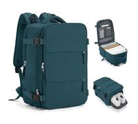HPLQQ Sac à Dos Voyage Bagage Cabine 40x30x20 pour Ryanair/Wizz Sac À Main Bagage Cabine Avion 40x30x20 Sac À Dos Voyage Imperméable pour Week-End Travel Gym Excursions Courtes 24L,E5-bleu paon