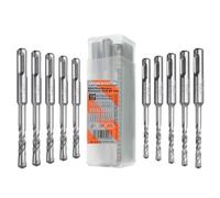 HPMAISON SDS PLUS Lot de 10 forets à béton 6 mm et 8 mm Super SDS 6 mm x 110 (5 pièces) et 8 mm x 110 (5 pièces) - Foret à pierre compatible avec Bosch Hilti Makita Metabo Perceuse à percussion