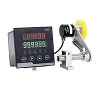 HPMCVE Compteur de Longueur mécanique Haute fréquence, Compteur de Longueur mécanique à Roue, Remise à zéro Automatique, Compteur numérique avec décélération et arrêt réglables, pour Textile, Tissu