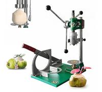 HPMCVE Machine Manuelle D'ouverture De Cocotier, Outil De Poinçonnage À Levier en Acier Inoxydable Et Craquelins À Hauteur Réglable. Équipement D'épluchage De Coupe-Trou De Table pour Magasins