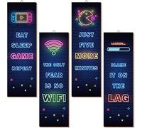 HPNIUB Panneau lumineux néon en bois pour salle de jeu, décoration murale pour chambre de garçon, Playstation, cadeau de joueur pour adolescent, décoration murale Xbox pour chambre d'enfant, chambre
