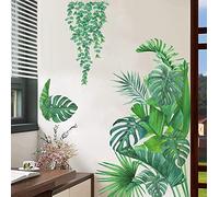 HPNIUB Sticker mural moderne Plante verte et vigne suspendue - Décoration murale pour fenêtre et chambre