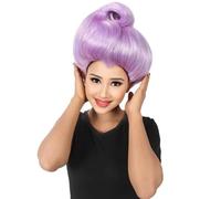 HPO Perruque Fée Marraine pour Femme Accessoire Cosplay Respirant Capless Fibre Ignifuge Violet