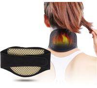 HPONEZJ Support de nuque auto-chauffant - Orthèse magnétique - Chauffe-nuque ergonomique - Soutien de la nuque - Pour homme et femme - Réglable - Contre les douleurs au cou - Noir