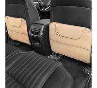 HPOUYDB 2PCS Cuir siège Dossier Coussin, pour MG EHS eHS 2018-2023 2024 2025 Protection Siege Voiture,Tapis Anti-Coups de Pied Siège Arrière de Voiture,Beige