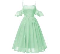 HPPEE Homecoming Gowns WYX414 Robes de demoiselle d'honneur à manches courtes en dentelle en cœur pour Junior, vert menthe, 50 plus