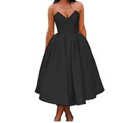 HPPEE Homecoming Robes de bal de fin d'année, épaules dénudées, courtes, pour femmes, juniors, Noir , 40