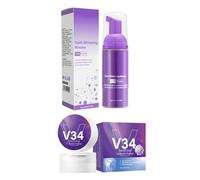 Hppsctink 2pcs Dentifrice, 50ml Mousse pour les dents et 40g Poudre Dentaire, Poudre Dentaire Blanchissante, Dents Blanches, Nettoyage des Odeurs et du Tartre, Haleine fraîche, toothpastes