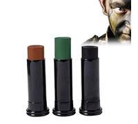 Hppsctink 3 Pièces Camouflage Faciale, Kit de Peinture Faciale de Couleurs, Bâtons de Maquillage Camouflage, Peinture faciale et corporelle, face paint