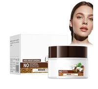 Hppsctink Crème à la noix de coco, 50g Crème hydratante nourrissante à l'huile de noix de coco, Hydrate, hydrate et rajeunit, Hydratation et action en profondeur,cream
