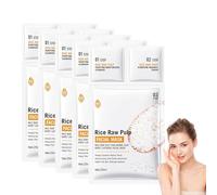 Hppsctink Ensemble Essence de riz, Essence et Lait démaquillant et Masque, Hydratant et nourrissant, Nettoyant pour le visage, Raffermissant pour la peau, cream