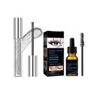 Hppsctink Mascara, 10ml Liquid Eyelash Care et 3.2g Diamond Mascara, Conditioner for Thick & Curly Lashes, Sparkling Eyes, Waterproof Non-Smudge,mascara