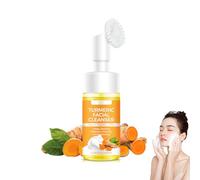 Hppsctink Nettoyant pour le Visage au Curcuma, 100ml Mousse Nettoyante au Curcuma, Nettoie la peau du Visage en Profondeur, Réduit les Marques d'acné, Nourrit et éclaircit la peau, cream