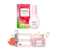 Hppsctink Soins de la peau à la pastèque, 75ml Sérum Niacinamide et 50ml Essence de melon d'eau pour le visage, Blanchir et éclaircir, hydrater la peau, cream