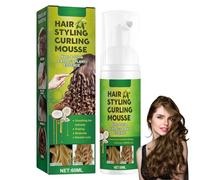 Hppsctink Styling Mousse for Curls, 60 ml Fluffy Curl Styling Mousse, Moisturizing Treatment Styling Mousse, shampoo