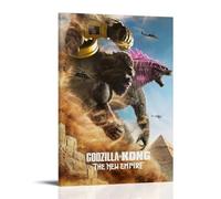 HPPWRV Godzilla X Kong The New Empire Poster - Impression tendance - Kit de collage mural pour chambre à coucher et chambre d'adolescent - Style cadre - 50 x 75 cm