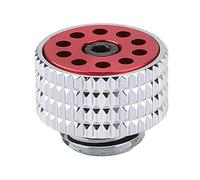 HPQF S1A Soupape d'évacuation d'air automatique réglable refroidie à l'eau par ordinateur Soupape d'échappement automatique en laiton pour système de refroidissement par eau (Argent et rouge)