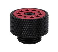 HPQF S1A Soupape d'évacuation d'air automatique réglable refroidie à l'eau par ordinateur Soupape d'échappement automatique en laiton pour système de refroidissement par eau (noir + rouge)