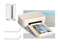 HPRT CP4100 Imprimante Photo Portable de Bureau, Imprimante Photo à Sublimation de Teinture avec 74 Feuilles de Papier Photo, Imprimante Photo Instantanée, 300 DPI, 256 Couleurs, Impression Vidéo AR