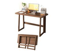 HPTHLY Bureau D'Ordinateur Pliable en Bois, Bureau D'Étude sans Montage, Petite Table Pliante Escamotable pour Écrire, Étudier, Jouer Au Bureau À Domicile(A-100 * 55 * 75Cm)