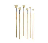 HPTHLY Ensemble De 6 Pinceaux en Forme D'Éventail pour Peinture À l'huile, Gouache Et Acrylique, pour La Pratique Et Les Beaux-Arts (Une Seule Couleur, comme Illustré)