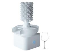 HPTHLY High Pressure Automatic Cup Washer, for Kitchen Sink - Cup Washing Machine with Cup Brush and Nine-Hole Supercharged Nozzle, Glass Polishing Machine (White)(Blanc)