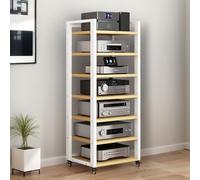HPTHLY Meuble Hi-FI Stéréo À 7 Niveaux, Rack Audio Robuste, Hauteur 140 Cm - Étagère pour Amplificateur Hi-FI/Audio-Vidéo - Support pour Platine Vinyle/Lecte(Taille Unique)
