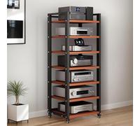 HPTHLY Meuble Hi-FI Stéréo À 7 Niveaux, Rack Audio Robuste, Hauteur 140 Cm - Étagère pour Amplificateur Hi-FI/Audio-Vidéo - Support pour Platine Vinyle/Lecte(Taille Unique B)