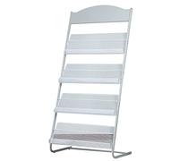 HPTHLY Porte-Revues Individuel pour Salon, Présentoir À Brochures sur Pied en Métal, Support De Sol pour Affiches avec Pochettes pour Documents