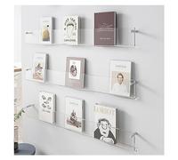 HPTHLY Porte-Revues, Porte-Disques Vinyles, Lot De 3, en Acrylique Transparent ; Présentoir Mural pour Brochures Et Documents ; Accessoire De Bureau pour Sal(Longueur 80 Cm)