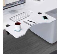 HPTHLY Rallonge De Bureau pour Clavier Plate-Forme Noire, Tiroir À Plateau De 26 Pouces, Étagère D'Extension pour Ordinateur, Installation Facile Et Conception Ergonom,White-52 * 25cm