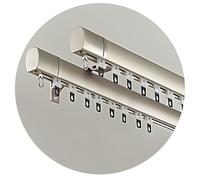 HPTHLY Rideau Double-Mur-Plafond-Pour-Lit-Double-Lourd-Avec-Rouleaux-Bleu-Rideaux-Pour-Séparation-6Ft/2 * 90Cm/180Cm(Gris - 6 Pieds / 2 X 90 Cm / 180 Cm)