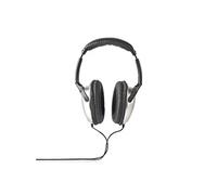 Nedis Écouteurs HPWD1201BK circum-auraux filaires jack 3,5 mm noir, argent