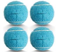 HPWFHPLF Lot de 4 balles de tennis prédécoupées - Patins en feutre robustes et durables pour pieds de meubles et protection du sol (bleu)