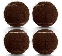 HPWFHPLF Lot de 4 balles de tennis prédécoupées - Patins en feutre robustes et durables pour pieds de meubles et protection du sol (marron)