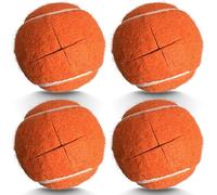 HPWFHPLF Lot de 4 balles de tennis prédécoupées - Patins en feutre robustes et durables pour pieds de meubles et protection du sol (orange)