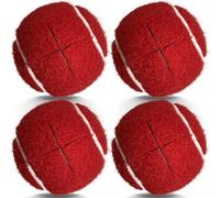 HPWFHPLF Lot de 4 balles de tennis prédécoupées - Patins en feutre robustes et durables pour pieds de meubles et protection du sol (rouge)