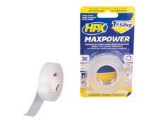 HPX Ruban double-face HT1902 – forte adhérence transparent 19 mm x 2 m