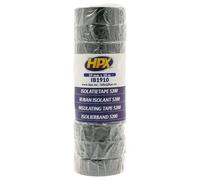 HPX Ruban isolant PVC adhésif 19 mm x 10 m Noir – Lot de 10