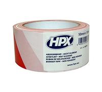 HPX Ruban de délimitation Non-adhésif Rouge et Blanc 50mm x 100m B50100