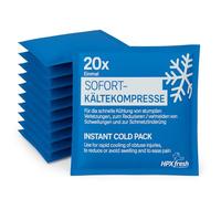HPXfresh® - Compresse froide instantanée | pack froid | pour un refroidissement immédiat | pour les premiers secours | coussin de refroidissement 17 x 15 cm (17 x 15 cm, 20)