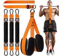 HPYGN Bandes d'Assistance à La Traction, Bande De Résistance Robuste pour Barre De Traction, Poids/Taille Réglable avec Pieds en Tissu/Repose-Genou, Bandes pour Traction pour Entraînement De Force