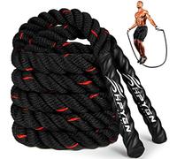 HPYGN Corde à sauter lestée lourde de 2,8 m 1,3 kg pour fitness, exercice, boxe, gym, entraînement à domicile, améliore la force et la construction musculaire, équipement d'entraînement complet du