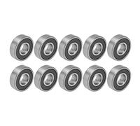 HPZIHUIT 10 pièces roulements à billes miniatures roulement Axial Radial à gorge profonde scellé en caoutchouc (6001 joint en caoutchouc)